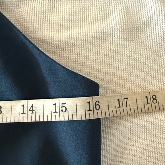 NWT Milly Katelynn Drop-Waist Halter Mini Dress w Ruffle Hem Deep Teal Size 2 - Picture 10 of 14